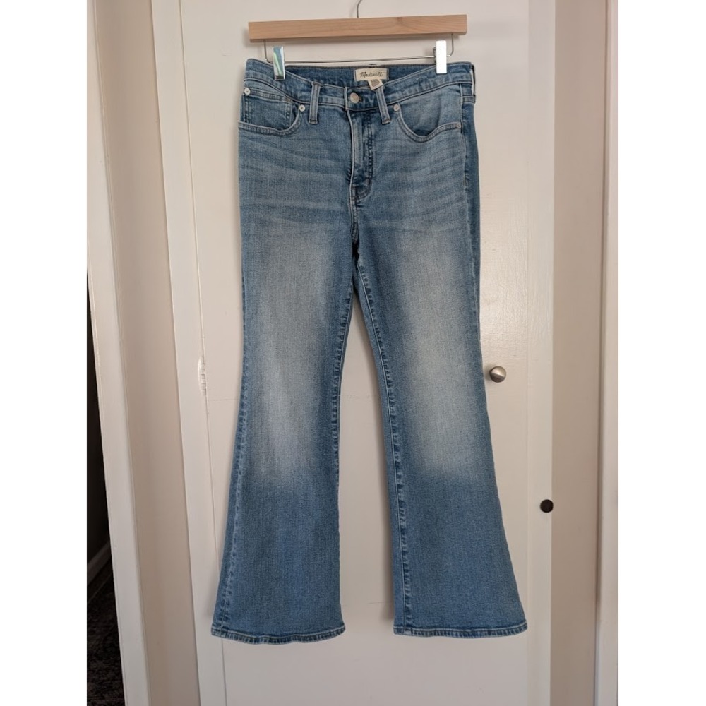Madewell Skinny‎ Flare Jeans Womens 29P Medium Wash Denim Casual Wide Leg Pants